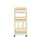 Drinks Trolley Cart with Rolling Wheels Hotel Serving Cart with Wine and Glass Holders Bar Carts